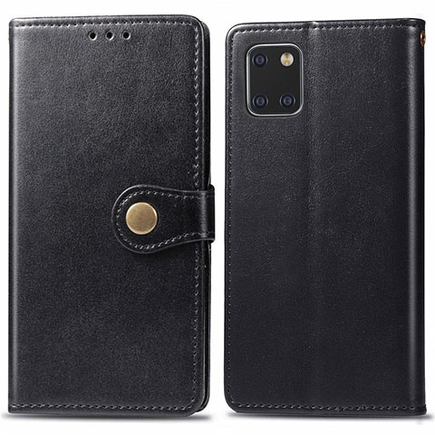 Funda de Cuero Cartera con Soporte Carcasa L05 para Samsung Galaxy A81 Negro