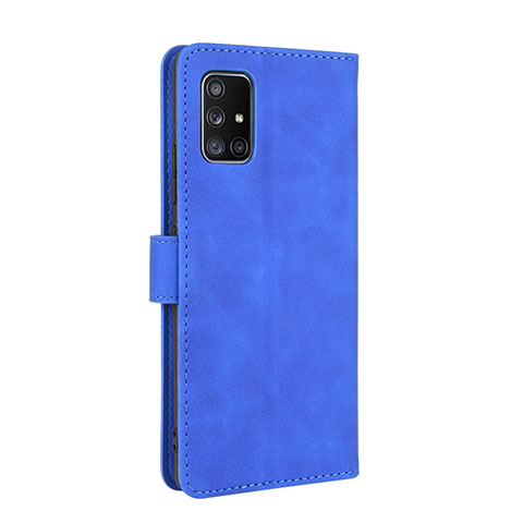 Funda de Cuero Cartera con Soporte Carcasa L05Z para Samsung Galaxy A71 4G A715 Azul