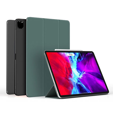 Funda de Cuero Cartera con Soporte Carcasa L06 para Apple iPad Pro 11 (2020) Verde