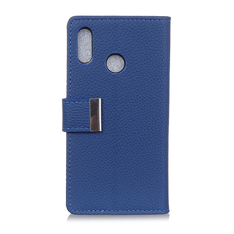 Funda de Cuero Cartera con Soporte Carcasa L06 para Asus Zenfone Max ZB555KL Azul