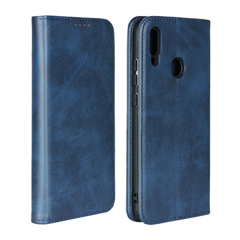 Funda de Cuero Cartera con Soporte Carcasa L06 para Huawei P Smart (2019) Azul