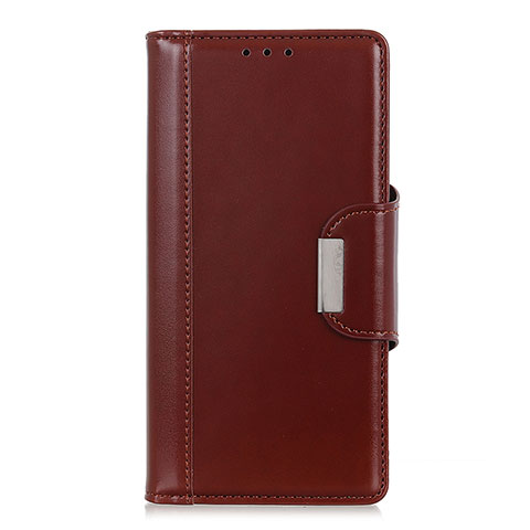 Funda de Cuero Cartera con Soporte Carcasa L06 para Oppo A91 Marron