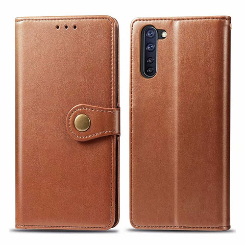 Funda de Cuero Cartera con Soporte Carcasa L06 para Oppo Reno3 A Marron