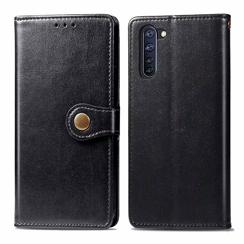 Funda de Cuero Cartera con Soporte Carcasa L06 para Oppo Reno3 A Negro