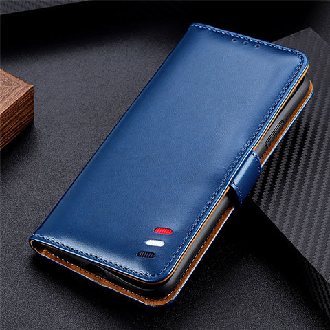 Funda de Cuero Cartera con Soporte Carcasa L06 para Xiaomi Mi Note 10 Lite Azul