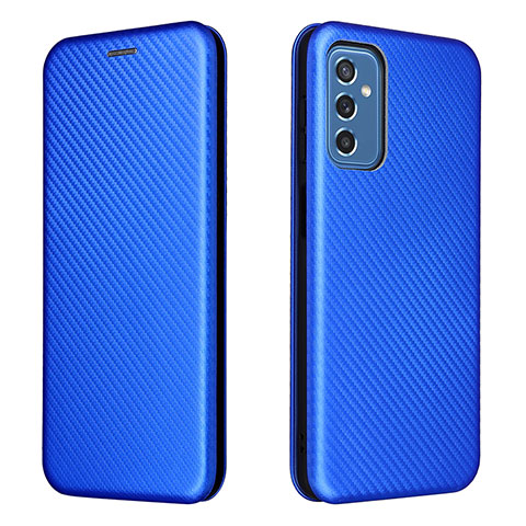 Funda de Cuero Cartera con Soporte Carcasa L06Z para Samsung Galaxy M52 5G Azul