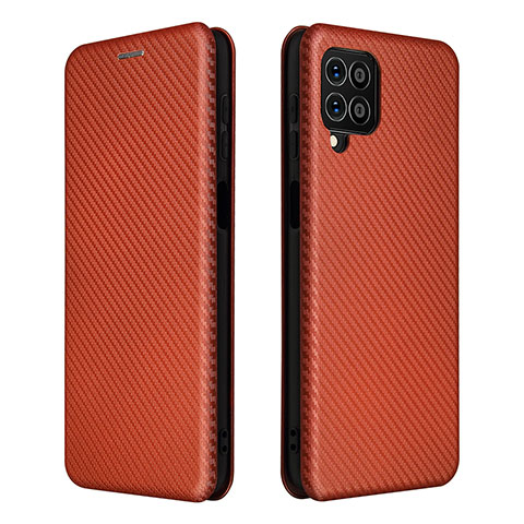 Funda de Cuero Cartera con Soporte Carcasa L06Z para Samsung Galaxy M62 4G Marron