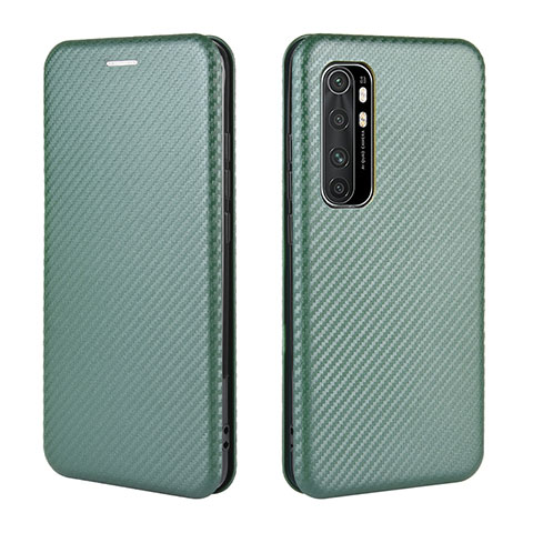 Funda de Cuero Cartera con Soporte Carcasa L06Z para Xiaomi Mi Note 10 Lite Verde