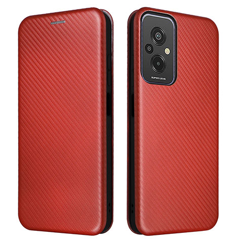 Funda de Cuero Cartera con Soporte Carcasa L06Z para Xiaomi Redmi 11 Prime 4G Marron