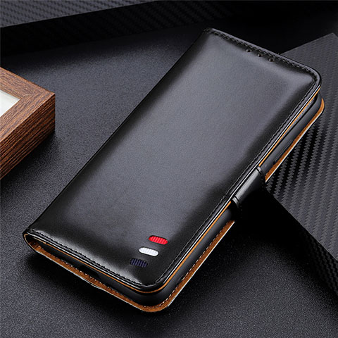 Funda de Cuero Cartera con Soporte Carcasa L07 para Huawei Enjoy 10S Negro