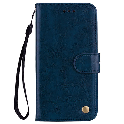 Funda de Cuero Cartera con Soporte Carcasa L07 para Huawei Nova 3e Azul