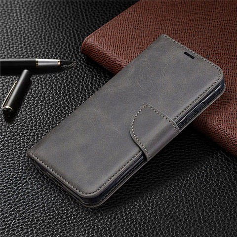 Funda de Cuero Cartera con Soporte Carcasa L07 para Huawei P Smart (2020) Gris