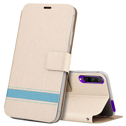 Funda de Cuero Cartera con Soporte Carcasa L07 para Huawei Y9s Oro