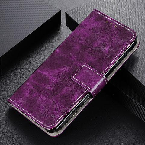 Funda de Cuero Cartera con Soporte Carcasa L07 para Motorola Moto G9 Plus Morado