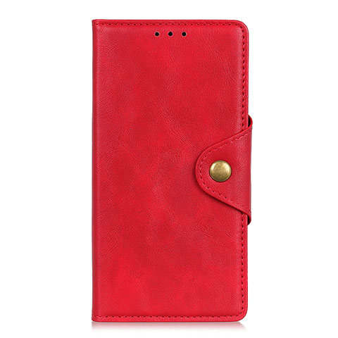 Funda de Cuero Cartera con Soporte Carcasa L07 para Samsung Galaxy S21 Ultra 5G Rojo
