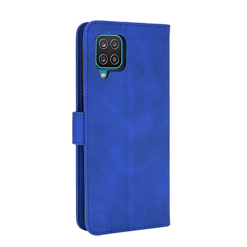Funda de Cuero Cartera con Soporte Carcasa L07Z para Samsung Galaxy A12 Nacho Azul
