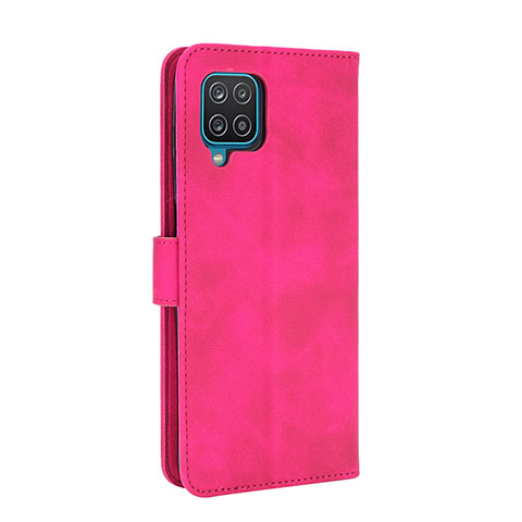 Funda de Cuero Cartera con Soporte Carcasa L07Z para Samsung Galaxy F12 Rosa Roja