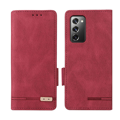 Funda de Cuero Cartera con Soporte Carcasa L07Z para Samsung Galaxy Z Fold2 5G Rojo