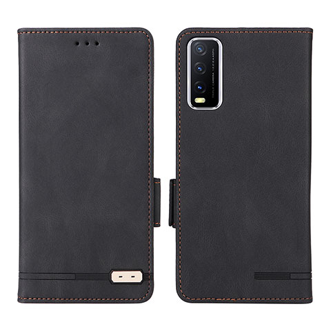 Funda de Cuero Cartera con Soporte Carcasa L07Z para Vivo Y20 Negro