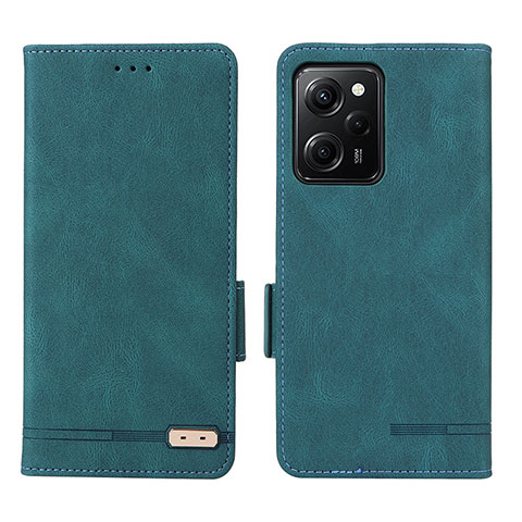 Funda de Cuero Cartera con Soporte Carcasa L07Z para Xiaomi Poco X5 Pro 5G Verde