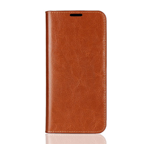 Funda de Cuero Cartera con Soporte Carcasa L08 para Huawei Honor 8X Naranja