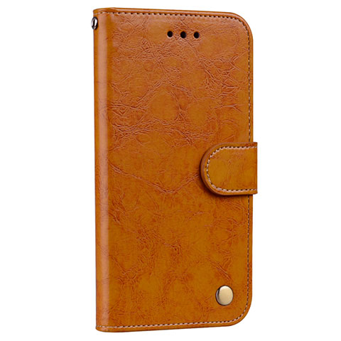 Funda de Cuero Cartera con Soporte Carcasa L08 para Huawei P20 Pro Naranja