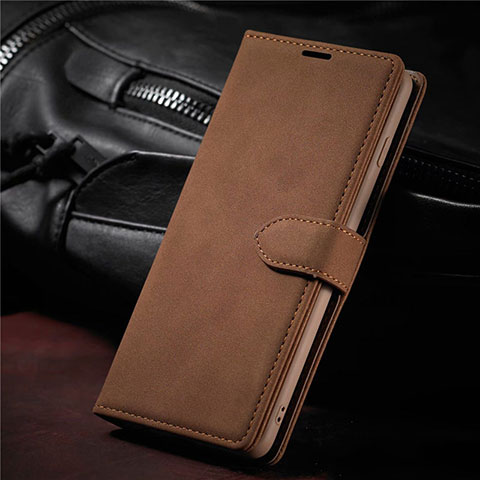 Funda de Cuero Cartera con Soporte Carcasa L08 para Samsung Galaxy S21 5G Marron