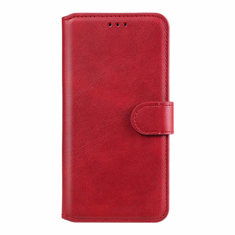 Funda de Cuero Cartera con Soporte Carcasa L08 para Xiaomi Redmi Note 9 Pro Rojo