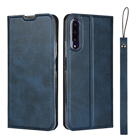 Funda de Cuero Cartera con Soporte Carcasa L09 para Huawei Y9s Azul