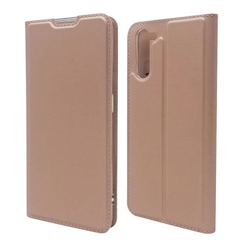 Funda de Cuero Cartera con Soporte Carcasa L09 para Oppo Reno3 A Oro Rosa