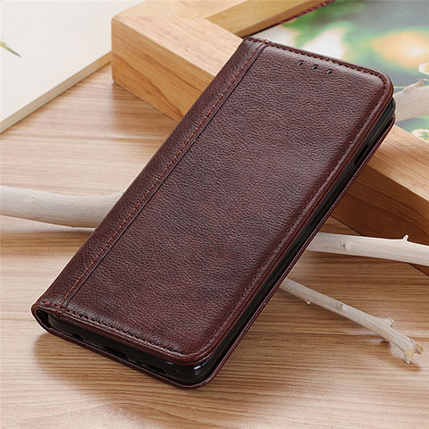 Funda de Cuero Cartera con Soporte Carcasa L10 para Oppo Reno5 5G Marron