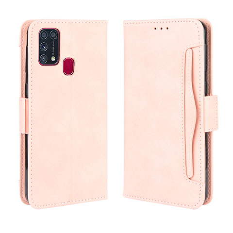 Funda de Cuero Cartera con Soporte Carcasa L10 para Samsung Galaxy M21s Rosa