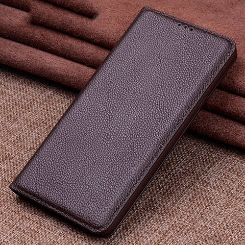 Funda de Cuero Cartera con Soporte Carcasa L10 para Xiaomi Mi 10 Marron