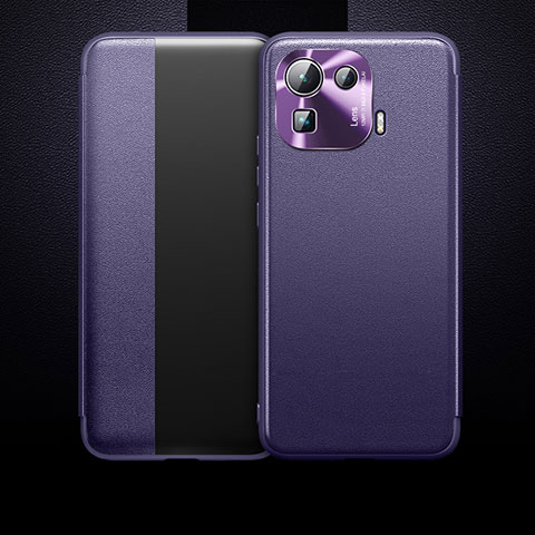 Funda de Cuero Cartera con Soporte Carcasa L10 para Xiaomi Mi 11 Pro 5G Morado