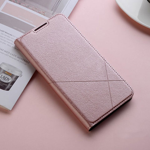 Funda de Cuero Cartera con Soporte Carcasa L11 para Huawei Honor 10 Lite Oro Rosa