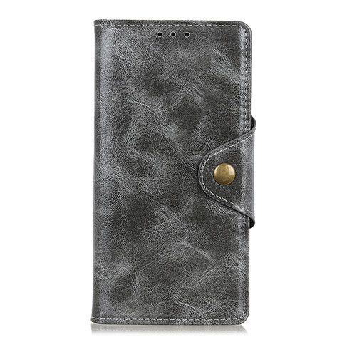 Funda de Cuero Cartera con Soporte Carcasa L11 para Huawei Y5p Gris