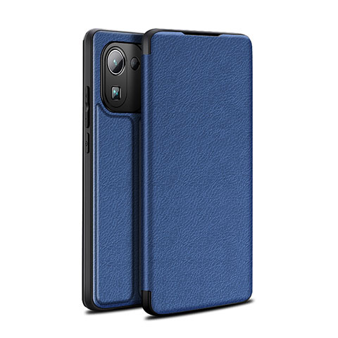 Funda de Cuero Cartera con Soporte Carcasa L11 para Xiaomi Mi 11 Pro 5G Azul