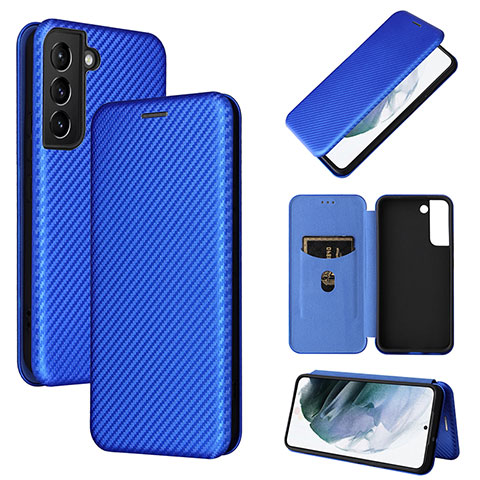Funda de Cuero Cartera con Soporte Carcasa L11Z para Samsung Galaxy S23 5G Azul
