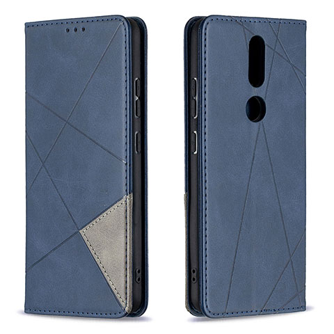 Funda de Cuero Cartera con Soporte Carcasa L12 para Nokia 2.4 Azul