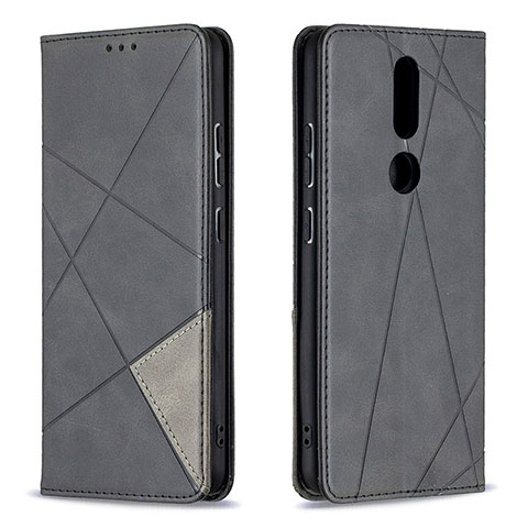 Funda de Cuero Cartera con Soporte Carcasa L12 para Nokia 2.4 Negro