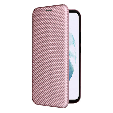 Funda de Cuero Cartera con Soporte Carcasa L12Z para Samsung Galaxy S21 Plus 5G Oro Rosa