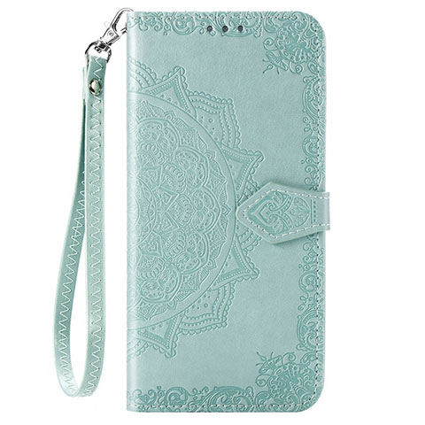 Funda de Cuero Cartera con Soporte Carcasa L18 para Huawei Y7p Verde