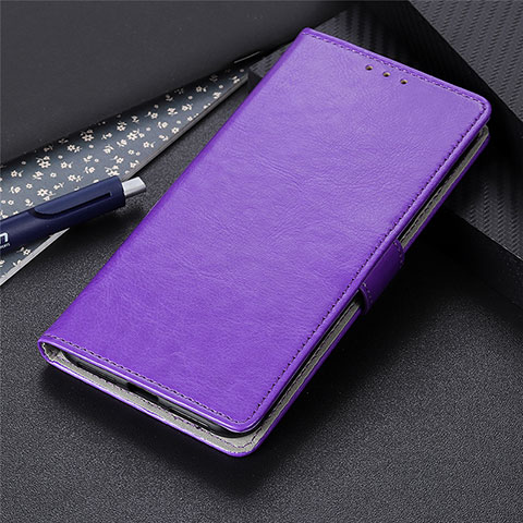 Funda de Cuero Cartera con Soporte Carcasa L27 para Realme C11 Morado