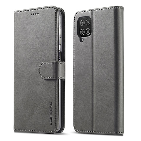 Funda de Cuero Cartera con Soporte Carcasa LC1 para Samsung Galaxy M33 5G Gris