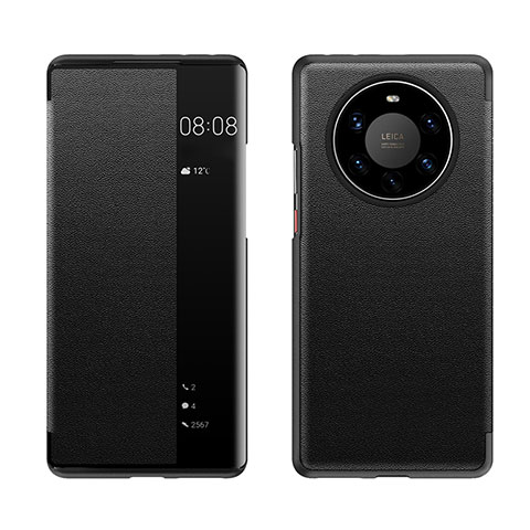 Funda de Cuero Cartera con Soporte Carcasa LF1 para Huawei Mate 40 Pro+ Plus Negro