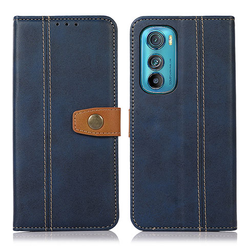 Funda de Cuero Cartera con Soporte Carcasa M01L para Motorola Moto Edge 30 5G Azul