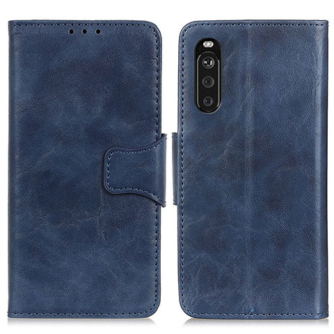 Funda de Cuero Cartera con Soporte Carcasa M02L para Sony Xperia 10 III Azul