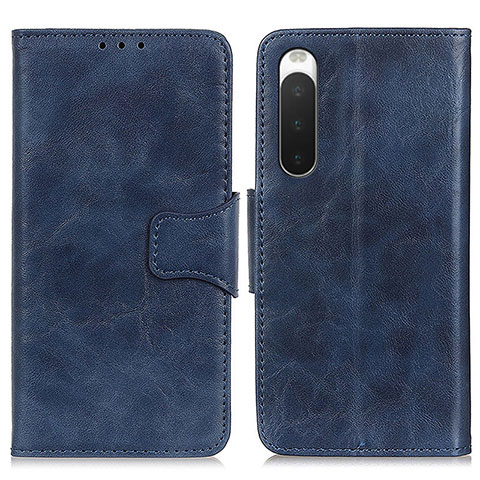 Funda de Cuero Cartera con Soporte Carcasa M02L para Sony Xperia 10 IV Azul