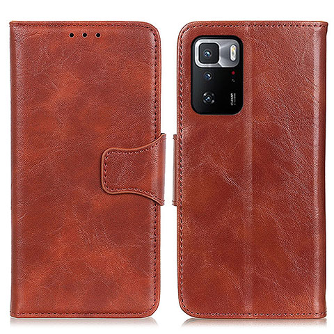 Funda de Cuero Cartera con Soporte Carcasa M02L para Xiaomi Poco X3 GT 5G Marron