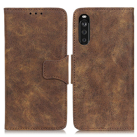 Funda de Cuero Cartera con Soporte Carcasa M03L para Sony Xperia 10 III Lite Marron